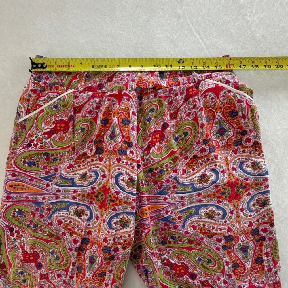 Peter Millar Womens Paisley Print Shorts‎ Red Green Blue Multi Color Size 8